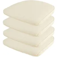 BURI 4x Coussin d'assise naturel Coussin de chaise de jardin Coussin d'assise pour fauteuil