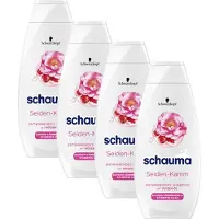 Henkel Schauma Shampooing Peigne de soie à l'huile de rose cheveux ternes 400ml pack de 4