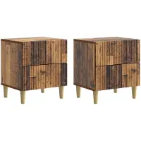 vidaXL Cabinet de chevet 2 pcs Bois ancien 43 x 34,5 x 48 cm