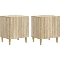vidaXL Cabinet de chevet 2 pcs Chêne Sonoma 43 x 34,5 x 50 cm