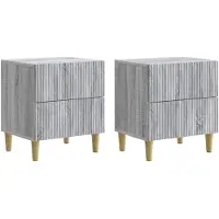 vidaXL Cabinet de chevet 2 pcs Sonoma gris 43 x 34,5 x 48 cm