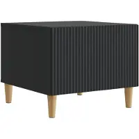 vidaXL Table basse à tiroirs, noire, 49 x 50 x 40 cm, aggloméré