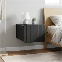 vidaXL Cabinet de chevet mural 2 pcs Noir 33 x 34,5 x 24 cm