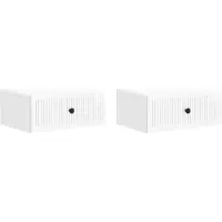vidaXL Cabinet de chevet 2 pcs Blanc brillant 49 x 34,5 x 20 cm