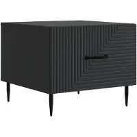 vidaXL Table basse à tiroirs, noire, 49 x 50 x 40 cm, aggloméré