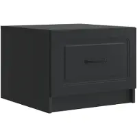 vidaXL Table basse noire, 49 x 50 x 37 cm, en panneaux de particules