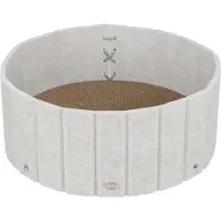 Trixie Legowisko, dla kota, kremowe, o 38 × 16 cm, do drapania z filcowym rantem, z kocimiętką (Beige, Crème)