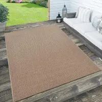 Paco Home Tapis d'intérieur et d'extérieur, terrasse et balcon, résistant aux intempéries, uni avec structure, dimensions 120 x 170 cm