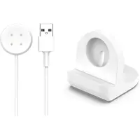 Wigento Câble de recharge USB en silicone pour montre connectée Fitbit Ace LTE, 1 mètre, station de recharge blanche