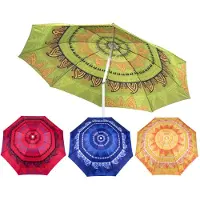 Inda Parasol rond de 1,90 mètre, parasol de plage pliable, protection UV
