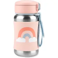 Skip Hop Spark Style Rainbow bouteille d’eau en acier inoxydable avec paille 12 m+ 1 pcs