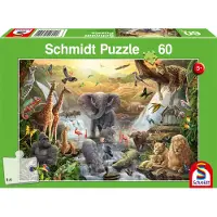 Schmidt Puzzle Animaux en Afrique 60 pièces