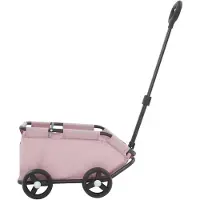 StarTech.com Porte-animaux pour voiture - Chariot pliable pour chien - Cadre en acier au carbone - Tissu Oxford - 4 roues - Jusqu'à 7,5 kg - Rose