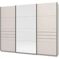 Dmora Tures - Grande Garde-robe, 267x217h cm Blanc Crème, Porte-manteaux