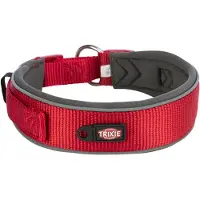 Trixie Collier Premium Hond Extra Breed Rood / Grafiet Grijs (L, M, Chien, Général)
