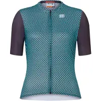 Sportful Checkmate Short Sleeve Jersey Bleu,Violet XL Femme