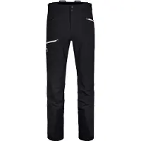 Ortovox - Pantalon de ski de rando coupe-vent et déperlant - Pizol Pants M Black Raven pour Homme en Softshell - Taille XL - Noir