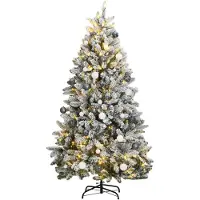 vidaXL Sapin de Noël artificiel articulé 300 LED et boules 240 cm