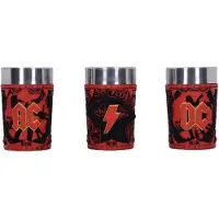 Nemesis Now Ac/dc Shot Logo 3 Pack Glasses Rouge