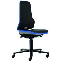 BIMOS Chaise pivotante de travail Neon, similicuir, avec roulettes, basse