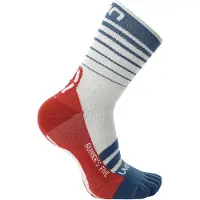 UYN Five Socks White/Blue Poseidon/Red Unisex, Größe:39-41, Farbe:White/Blue Poseidon/Red