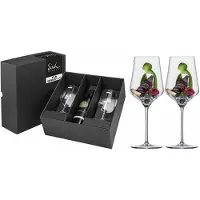 Eisch , 2 verres à vin rouge, modèle 518/2, présentés dans une boîte cadeau. Cuvée SKY SENSISPLUS, référence 25183020/180061