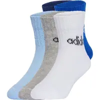 Adidas Chaussettes de sport 'Linear Ankle 5 Pairs Kids' bleu / bleu nuit / bleu clair / gris chiné / blanc