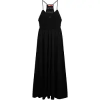 Superdry Lace Jersey Sleeveless Long Dress Noir S Femme
