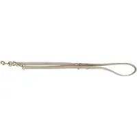 Trixie Pure adjustable lead, leather, M–L: 2 m/20 mm, light grey (Chien, Général)