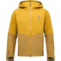Black Diamond - Veste de ski de randonnée imperméable et respirante - M Recon Stretch Shell Amber Flax pour Homme en Nylon - Taille XL - Jaune