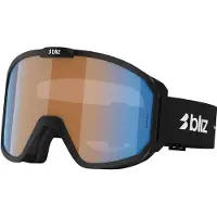 Bliz - Masque de ski - Rave Matte Black Orange Blue en Silicone - Noir