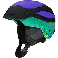 Smith - Casque de ski/snowboard - Vantage 2 MIPS Matte Black / Ultraviolet / Emerald City - Taille 51-55 cm - Vert
