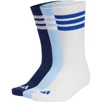 Adidas Chaussettes '3-Stripes Cushioned Crew 3 Pair Pack' bleu clair / bleu foncé / blanc