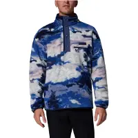 Columbia Polaire HELVETIA II PRINTED HALF SNAP FLEECE hommes - Marine - EU M