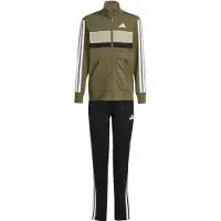 Adidas Survêtement 'Seasonal Essentials Tiberio' olive / noir / blanc