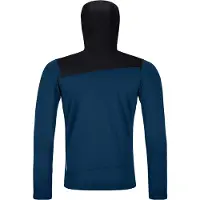 Ortovox - Polaire stretch à capuche en laine mérinos - Fleece Light Hoody M Deep Ocean pour Homme en Laine - Taille M - Bleu