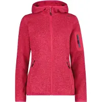 CMP Polaire à capuche épaisse en maille chinée femme Knit-Tech