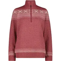 CMP 7h86505 Half Zip Sweater Rouge,Rose L Femme