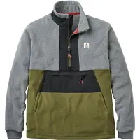 Passenger - Polaire recyclée à col zippé - Woodland 2.0 Hoodless 1/2 Zip Recycled Polar Fleece Grey Marl Khaki pour Homme - Taille M - Gris