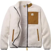 Passenger - Polaire épaisse et zippée - Trekker 2.0 Recycled Deep-Pile Sherpa Fleece Warm Ivory pour Homme - Taille S - Beige
