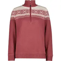 CMP 7h86506 Half Zip Sweater Rouge,Rose M Femme