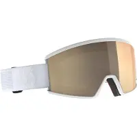 SCOTT - Masque de ski photochromique - Ambit Compact LS Mineral White AMP LS Bronze Chrome S1-3 en Silicone - Blanc