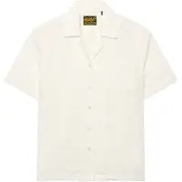 Superdry Heritage Broderie Short Sleeve Shirt Beige S Femme