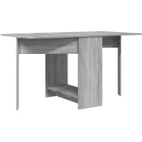 vidaXL Table à manger 138 x 70 x 73,5 cm, bois aggloméré, gris Sonoma
