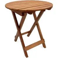 Spetebo Table, ronde, pliante - Eucalyptus