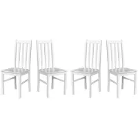 LeafDesign CHAISE DE SALLE À MANGER - Lot de 4 Bos 10 D blanc blanc