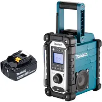 Makita DMR 116 T1 Radio de chantier sans fil 14,4 - 18 V AM FM AUX + 1x batterie 5,0 Ah - sans chargeur