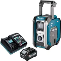 Makita MR 007 GM101 Radio de chantier sans fil 12 - 40 V max. Bluetooth DAB+ USB + 1x batterie 4,0 Ah + chargeur