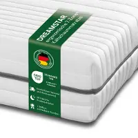 Dreamstar matelas en mousse froide 7 zones | 90 x 200 cm | 18 cm d'épaisseur | H4 | ferme | Argent