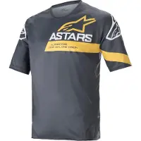 Alpinestars Maillot de cyclisme à manches courtes Racer V3, gris/jaune, taille S
